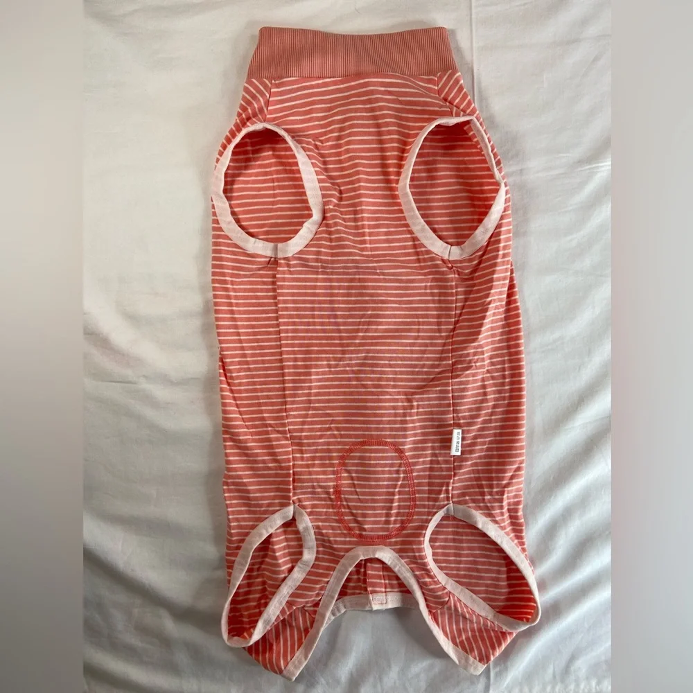 Recovery Suit for Dogs pink Stripes, Size XL‎